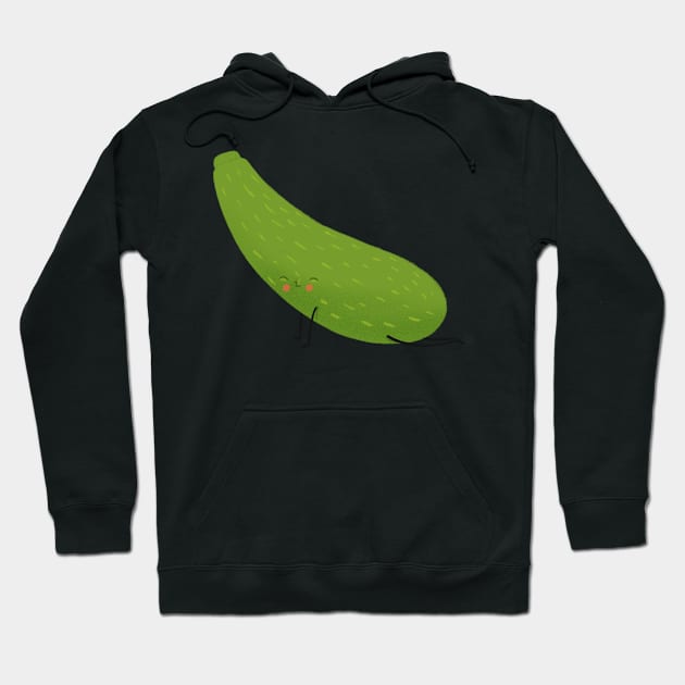 Upward facing zucchini Hoodie by rocioalb